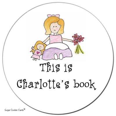 Sugar Cookie Gift Stickers - Little Girl Sugar Cookie Gift Stickers - Little Girl